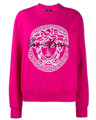 Shop Versace Sweaters Fuchsia