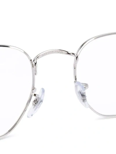 Ray Ban Angular Glasses In Metallic