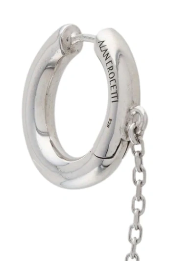 Shop Alan Crocetti Single Chain-link Cuff Earring In Silver