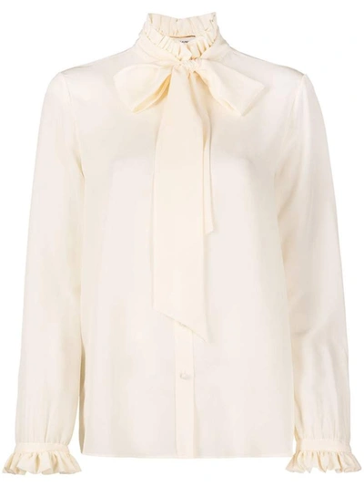 Shop Saint Laurent Shirts White