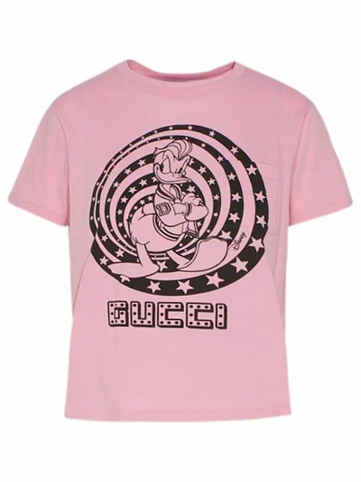Shop Gucci Pink Donald T-shirt