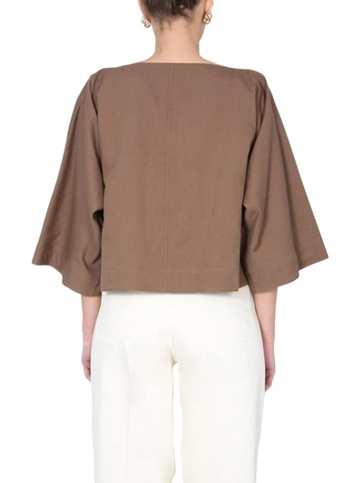 Shop Lemaire Jacket Top In Brown