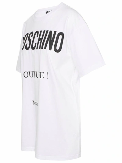 Shop Moschino White Maxi T-shirt