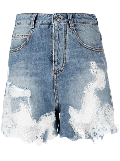 Shop Ermanno Scervino Shorts Clear Blue