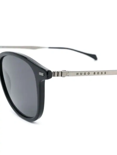 Shop Hugo Boss Square Frame Sunglasses In Black