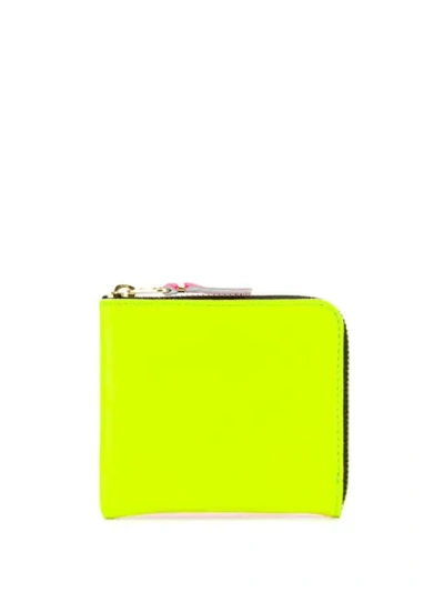 Shop Comme Des Garçons Super Fluo Zip-around Wallet In Yellow