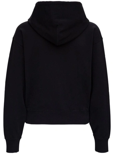 Shop Kenzo Jersey Hoodie  With Tiger Embroidery In Black