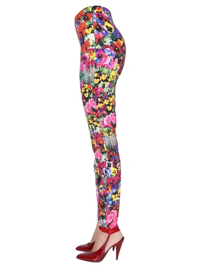 Shop Boutique Moschino Printed Leggings In Multicolour
