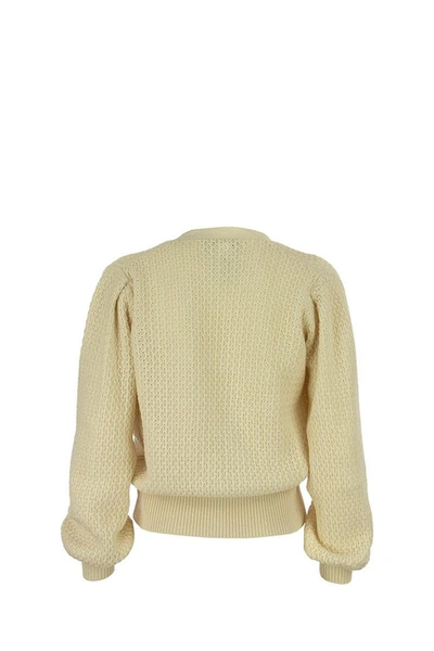 Shop Agnona Cardigan In Ivory