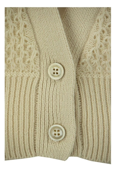 Shop Agnona Cardigan In Ivory