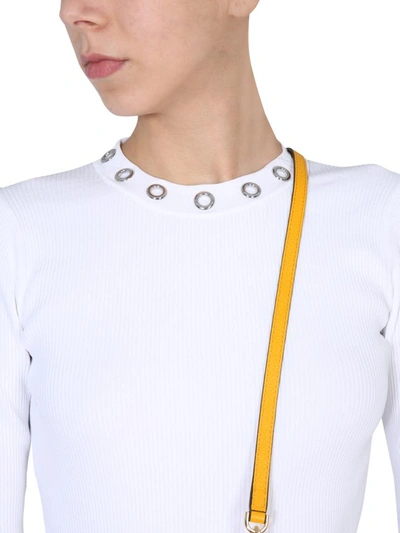 Shop Michael Michael Kors Slim Fit Sweater In White
