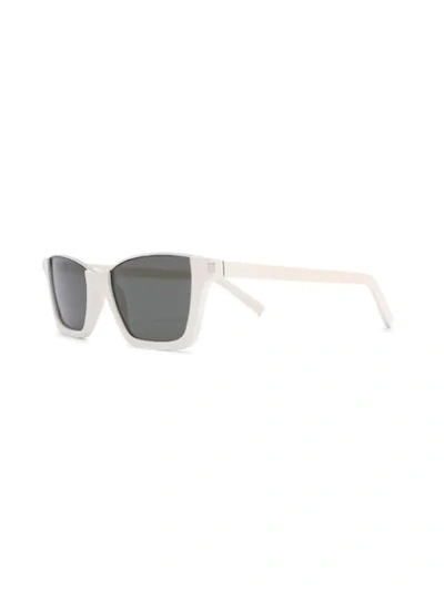 Shop Saint Laurent Sl 365 Square-frame Sunglasses In White