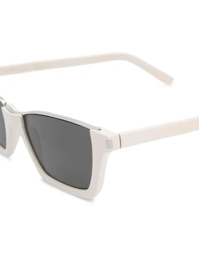 Shop Saint Laurent Sl 365 Square-frame Sunglasses In White