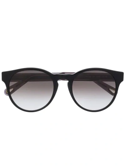 Shop Chloé Willow Pantos-frame Sunglasses In Black