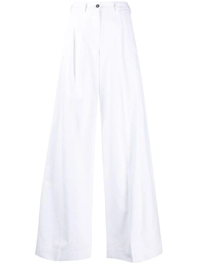 Shop Jejia Wide Leg Cotton Pants In White
