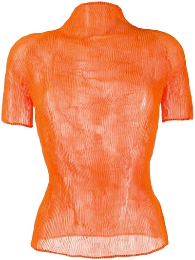 Shop Issey Miyake Top Orange