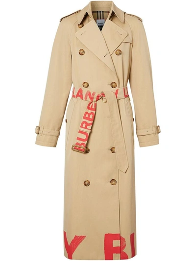 Shop Burberry Coats In Beige