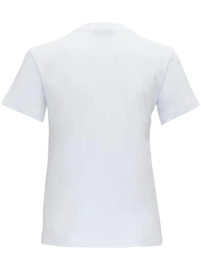 Shop Msgm T-shirt With Logo Print In White