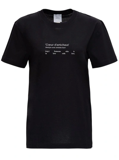 Shop Patou Jersey Litterature T-shirt In Black