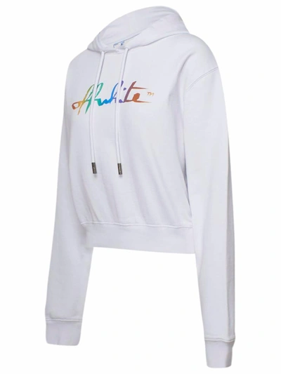 Shop Off-white White Rainbow Sweatshirt
