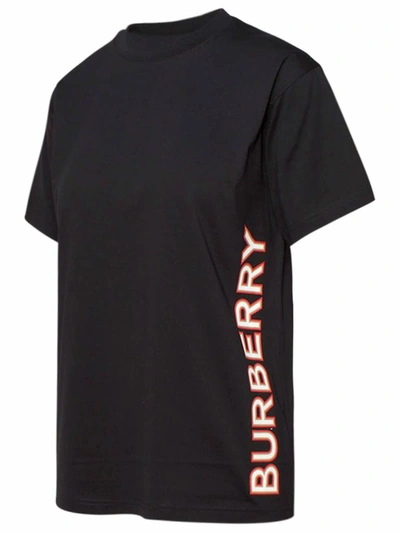 Shop Burberry Black Carrick T-shirt