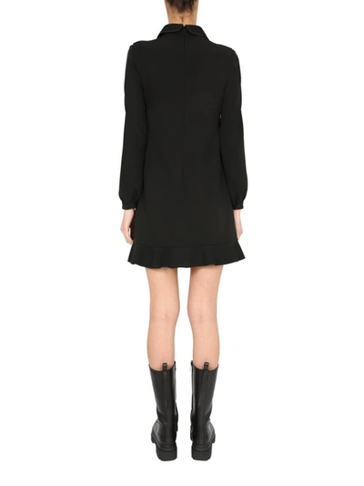Shop Red Valentino Double Stretch Crepe Dress In Black