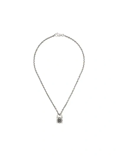 Shop Emanuele Bicocchi Padlock Necklace In Silver