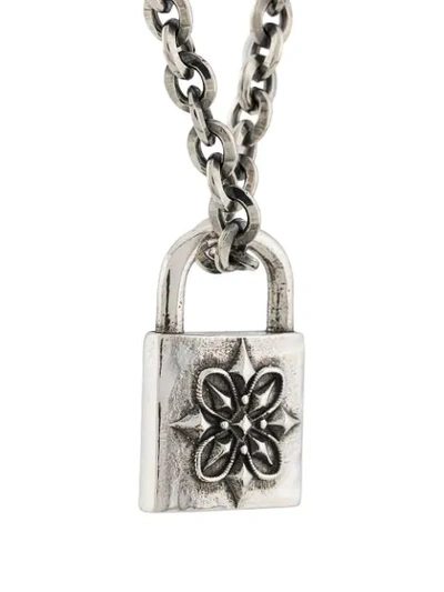 Shop Emanuele Bicocchi Padlock Necklace In Silver