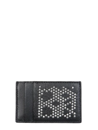 Shop Alexander Mcqueen Card Holder With Studs In Black