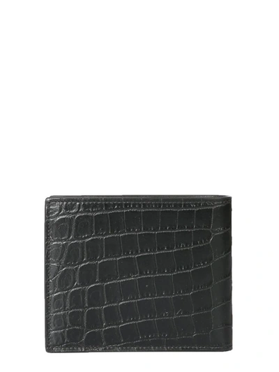 Shop Saint Laurent "monogram East / West" Wallet In Black