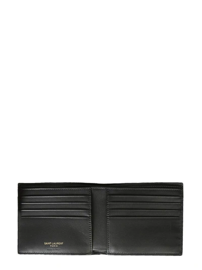 Shop Saint Laurent "monogram East / West" Wallet In Black