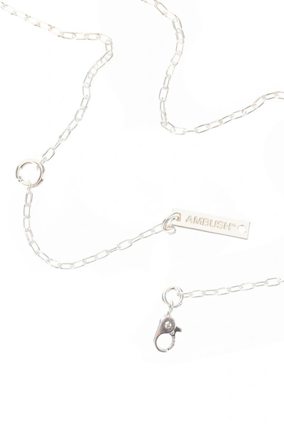 Shop Ambush Unisex Necklace Carved Stone Charm In White Silver