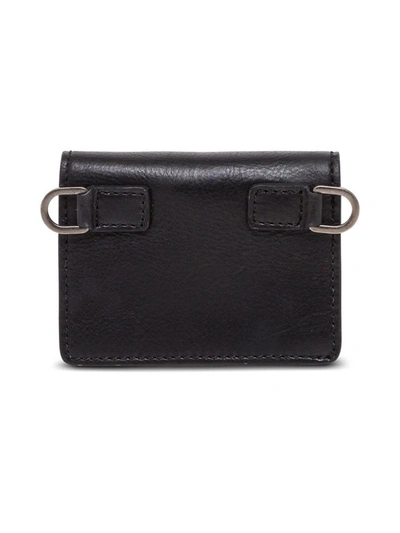 Shop Dolce & Gabbana Black Leather Wallet With Shoulder Strap