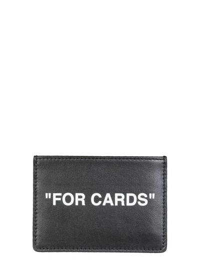 Shop Off-white Quote Card Holder In Black