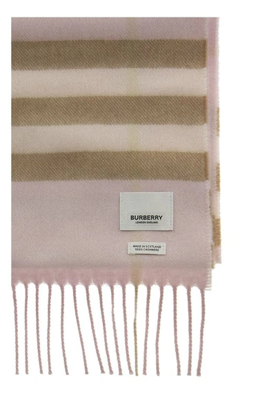 Shop Burberry The Classic Check Cashmere Scarf In Alabaster