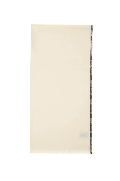 Shop Alexander Mcqueen Selvedge Silk And Cashmere Scarf In Ivory