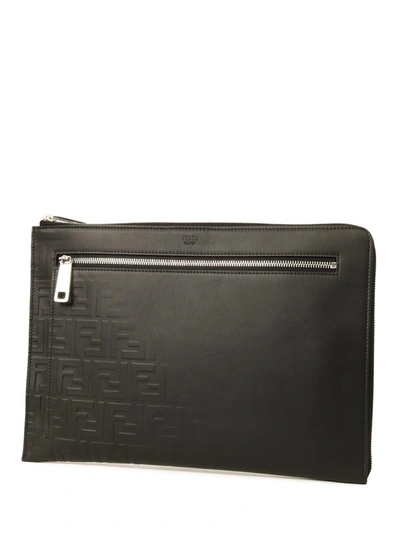 Shop Fendi Document Holder Ff Logo In Black