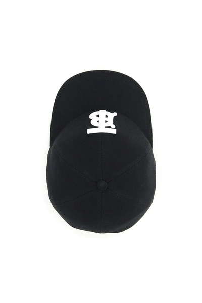 Shop Burberry Jersey Baseball Cap Tb In Black