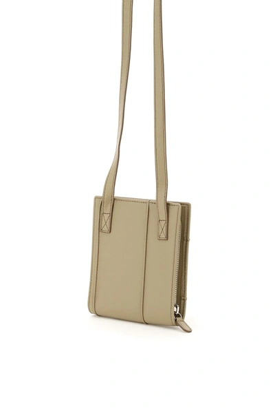 Shop Jacquemus Le Gadjo Wallet With Strap In Light Khaki