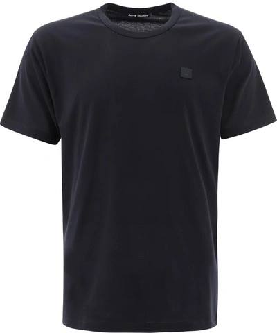 Shop Acne Studios "face" T-shirt In Black  