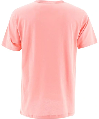 Shop Acne Studios "face" T-shirt In Pink