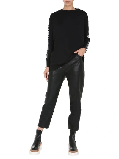 Shop Stella Mccartney Round Neck T-shirt Unisex In Black