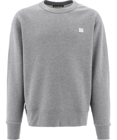 Shop Acne Studios "face" Sweatshirt In Grey