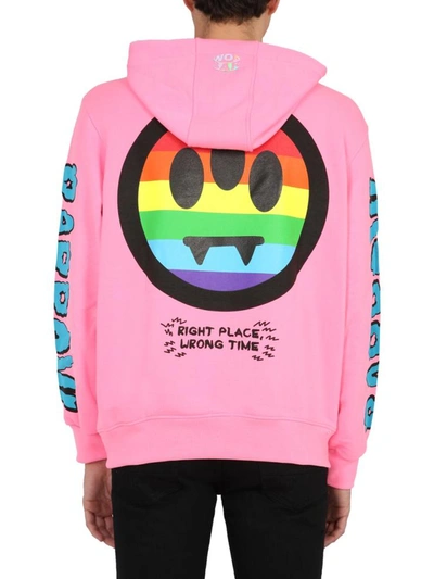 Shop Barrow Printed Sweatshirt  Unisex In Pink