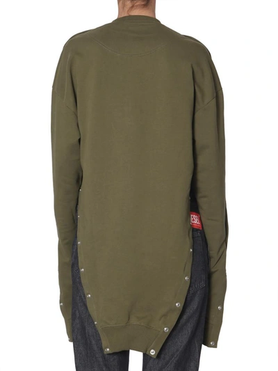 Shop Diesel Red Tag Sweatshirt In Collab With Glenn Martens Unisex In Green