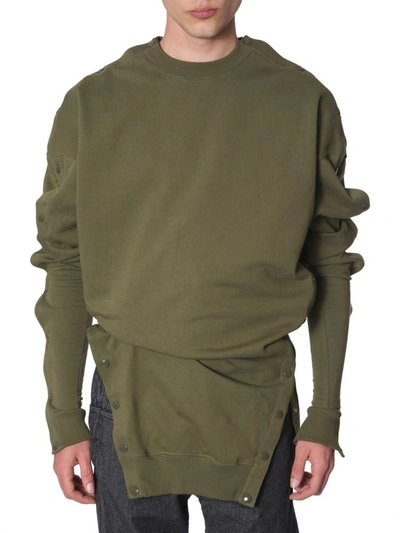 Shop Diesel Red Tag Sweatshirt In Collab With Glenn Martens Unisex In Green