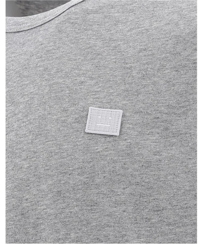 Shop Acne Studios "face" T-shirt In Grey