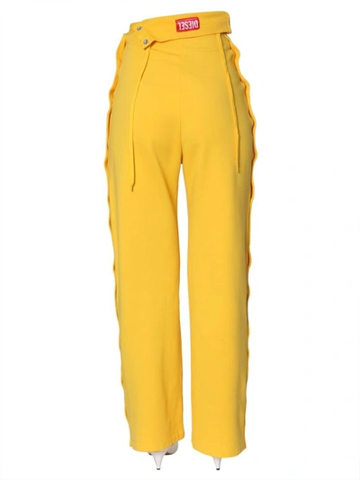 Shop Diesel Red Tag Trousers In Collab With Glenn Martens Unisex In Yellow