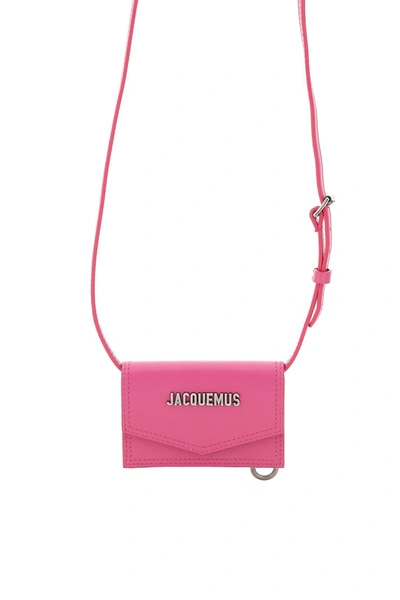 Shop Jacquemus Le Doors Azur Micro Crossbody Pouch In Pink