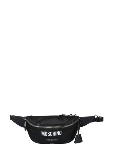 Shop Moschino Belt Bag With Logo In Black